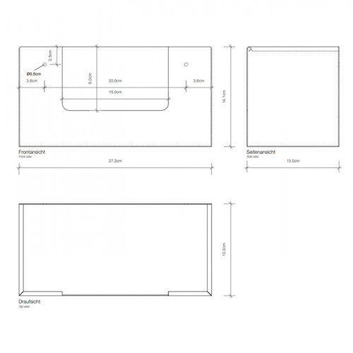 Decor Walther DW 117 Диспенсер для салфеток 27x13x14см, цвет: сталь матовая ЗАКАЗ ПО ЗАПРОСУ