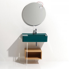 SIMAS RATIO Раковина чаша подвесная 75x46xh18 см, с 1 отв. для смесителя, без перелива, цвет MENTA