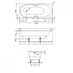 BETTE Comodo Ванна 180х80х45 с шумоизоляцией, цвет черное дерево (матовый)