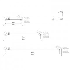 Decor Walther Classic HTE60 Полотенцедержатель 60см, цвет: хром