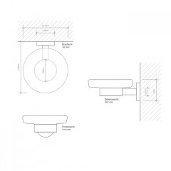 Decor Walther Basic WSS Мыльница подвесная, цвет: черный матовый
