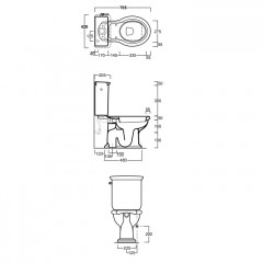 SIMAS Lante Унитаз моноблок с вертикальным сливом, цвет белый