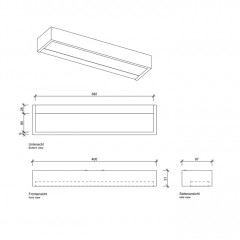 Decor Walther Box 40 N LED Светильник настенный 40x10x5см, светодиодный, 1x LED 16W, цвет: золото матовое