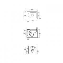 Simas Frozen унитаз напольный приставной 37.5х51см, цвет белый(без крепежа F90)