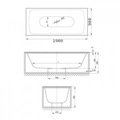 BetteLux SHAPE Ванна 190х90х45 покрыта эмалью снаружи и изнутри, Glaze Plus , белая