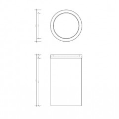 Decor Walther DW 105 Корзина для бумаги 20xh21, цвет: сталь матовая