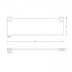 Decor Walther Corner GLA40 Полочка стеклянная 40x12см, цвет: черный матовый