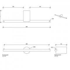 Decor Walther Black Stone TPH2 Держатель туалетной бумаги, двойной, цвет: черный матовый / хром