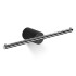 Decor Walther Black Stone TPH2 Держатель туалетной бумаги, двойной, цвет: черный матовый / хром