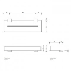 Decor Walther DA 35 Душевая полочка 35x12.5x5см, цвет: хром