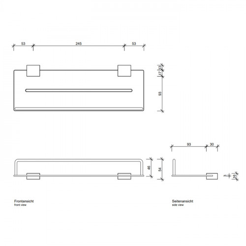 Decor Walther DA 35 Душевая полочка 35x12.5x5см, цвет: хром