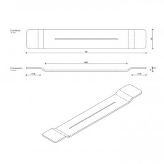 Decor Walther Stone WAN Полка для ванны 3x95x15 см, цвет: белый