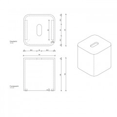 DECOR WALTHER STONE KBQ Коробка для салфеток 135x135x135 мм., настольная, цвет белый матовый