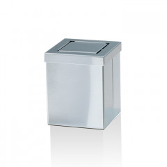 Decor Walther DW 1130 Корзина для бумаги 12x12x15см, с крышкой, цвет: сталь матовая