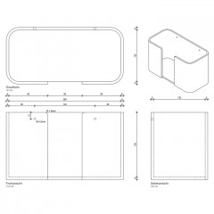 Decor Walther Stone WPTB Держатель для бумажных полотенец, подвесной, цвет: белый / сталь матовая