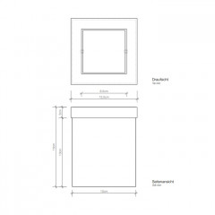 Decor Walther DW 1130 Корзина для бумаги 12x12x15см, с крышкой, цвет: сталь матовая