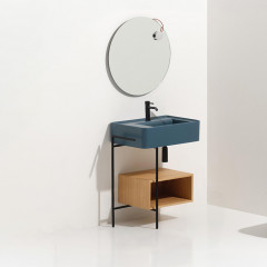 SIMAS RATIO Раковина чаша подвеснаям 75x46xh18 см, с 1 отв. для смесителя, без перелива, цвет NAVY MATT