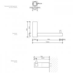 Decor Walther Corner TPH1 Держатель туалетной бумаги, подвесной, цвет: черный матовый