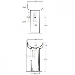 Simas Balloon Колонна под раковину круглая 27,5xh65 см, цвет белый (без креплений F91 и комплекта PLCEBA)