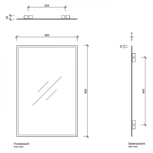 Decor Walther Space 14060 Зеркало 40x60см, с фацетом