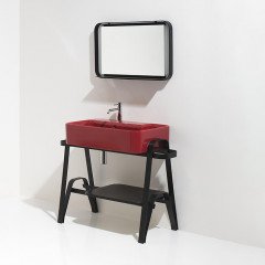 SIMAS HOP Раковина чаша подвесная 80x50xh18 см, без отв. для смесителя, цвет RUBINO