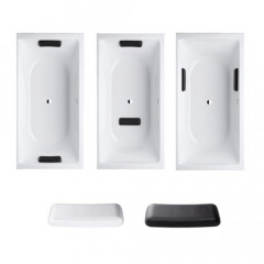 BETTE Relax Подушка 34х12х4,5 см универсальная для ванны на магнитах (комплект: 1 шт.), цвет: белый