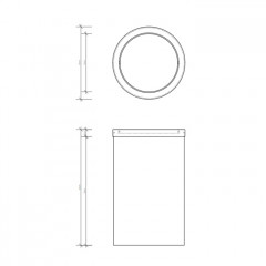 Decor Walther DW 104 Ведро для мусора, напольное, цвет: белый матовый