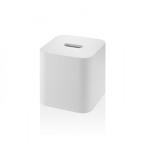 DECOR WALTHER STONE KBQ Коробка для салфеток 135x135x135 мм., настольная, цвет белый матовый