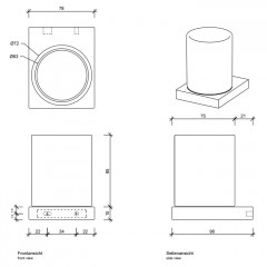 DECOR WALTHER CONTRACT CT WMG Стакан настенный, цвет черный матовый