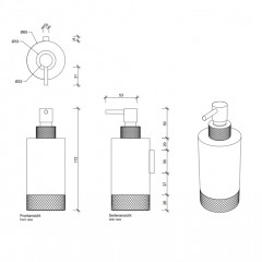Decor Walther Club WSP1 Дозатор для мыла, подвесной, цвет: золото