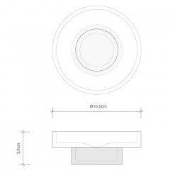 Decor Walther Century STS Мыльница настольная, прозрачное стекло, цвет: черный матовый