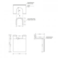 Decor Walther WH 4 Крючок самоклеящийся двойной, цвет: хром