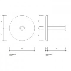 Decor Walther Stone TPH1 Держатель туалетной бумаги, подвесной, цвет: белый / хром
