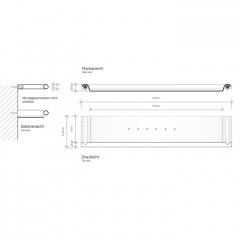 Decor Walther Mikado ABL40 Полочка 40x8.2см, цвет: латунь