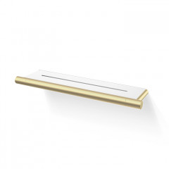 Decor Walther BAR DA Полка настенная 35*9*2h, цвет матовое золото 24 карата, полка белая