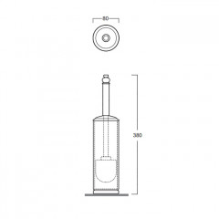 SIMAS Accessori Ершик,цвет хром
