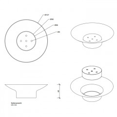 Decor Walther DW 481 Мыльница настольная, цвет: золото