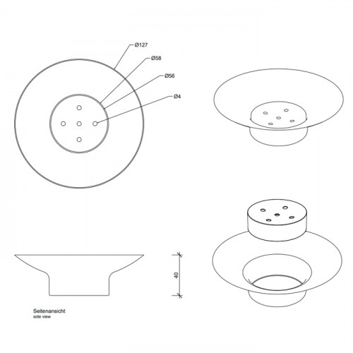 Decor Walther DW 481 Мыльница настольная, цвет: золото
