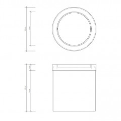 Decor Walther DW 1240 Корзина для бумаги 14.5xh16см, с крышкой, цвет: белый матовый
