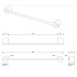 Decor Walther Black Stone HTE60 Полотенцедержатель 60см, цвет: черный матовый / сталь матовая