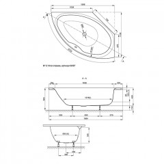 Bette Pool III Ванна правосторонняя 160 x 113 x 45 cm, с самоочищающимся покрытием BetteGlasur ® Plus, белая