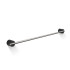 Decor Walther Black Stone HTE60 Полотенцедержатель 60см, цвет: черный матовый / сталь матовая