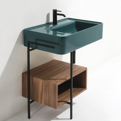 SIMAS RATIO Раковина чаша подвеснаям 75x46xh18 см, с 1 отв. для смесителя, без перелива, цвет NAVY MATT