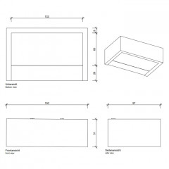 Decor Walther Box 15 N LED Светильник настенный 15x10x5см, светодиодный, 1x LED 16W, цвет: золото матовое