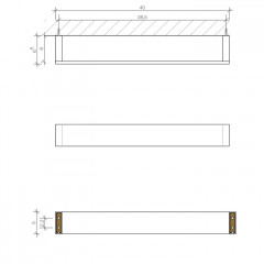 Decor Walther Brick HTE40 Полотенцедержатель 40см, цвет: хром