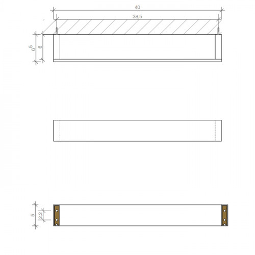 Decor Walther Brick HTE40 Полотенцедержатель 40см, цвет: хром