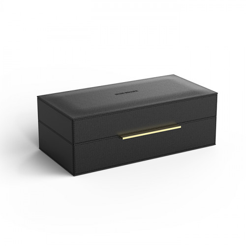 Decor Walther BROWNIE BOX S - универсальная коробка 27х14хh9,5 см, искусственная кожа, цвет черный