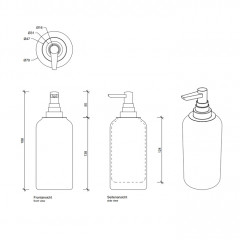 Decor Walther Crack SSP Дозатор для мыла, настольный, французское стекло Craquele, цвет: золото