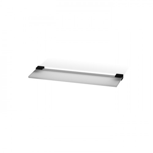 Decor Walther Corner GLA40 Полочка стеклянная 40x12см, цвет: черный матовый