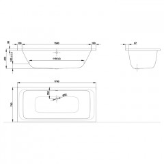 BETTE SelecDuo Ванна с шумоизоляцией 170х75х42 см, цвет белый